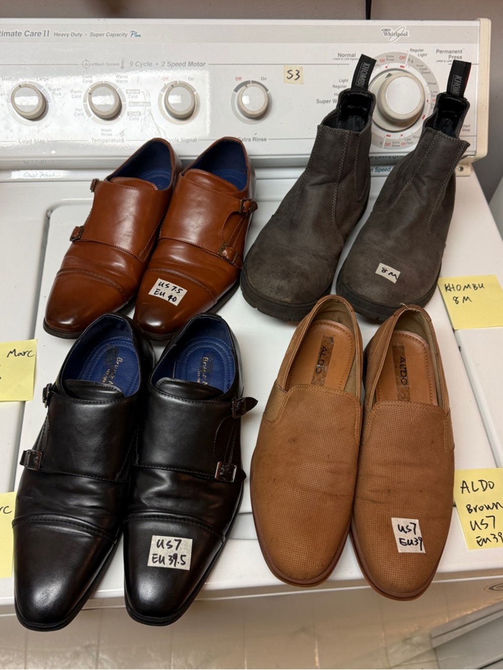 ALDO Tan Perforated Slip-On Loafers for Men